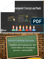 Curriculum Development - Processes and Models