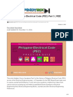 MCQ in Philippine Electrical Code PEC Part 5 REE Board Exam