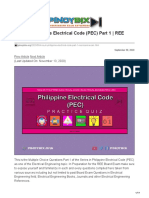 MCQ in Philippine Electrical Code (PEC) Part 1 REE Board Exam