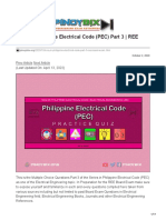 MCQ in Philippine Electrical Code PEC Part 3 REE Board Exam