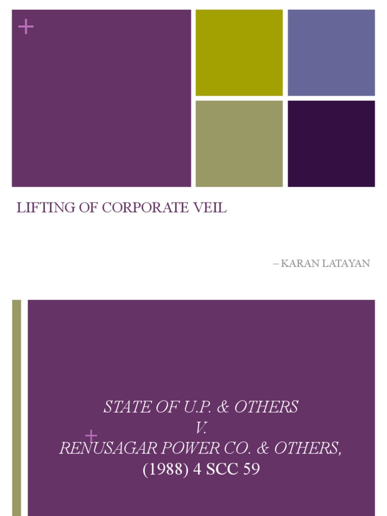 Lifting The Corporate Veil PDF Piercing The Corporate Veil Lease