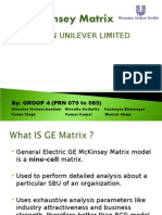 GE McKinsey Matrix Group 4 Marketing & Finance