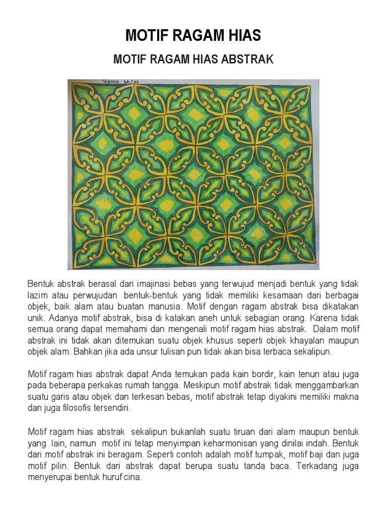 Motif Ragam Hias | PDF