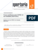 Vista de Curva Epidémica para COVID-19 en Colombia para Los Años 2020-2021