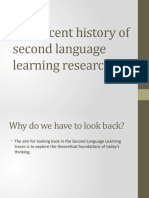History of Second Language Learning Research