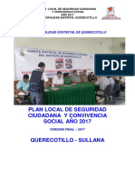 PLAN ESTRATEGICO DE SEGURIDAD CIUDADANA Y CONVIVENCIA SOCIAL 2017 VERSION I