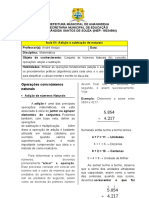 Adição e Subtração de Naturais 3 Etapa