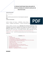 Aplicação das provas Piagetianas para avaliação do desenvolvimento cognitivo infantil