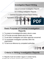 Criminal Investigation Report Writing Group 4