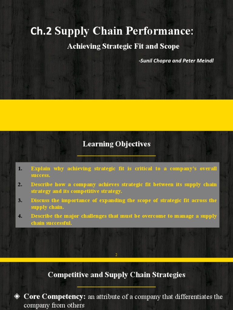 Ch.2 SCM Chopra Meindl | PDF | Strategic Management | Supply Chain