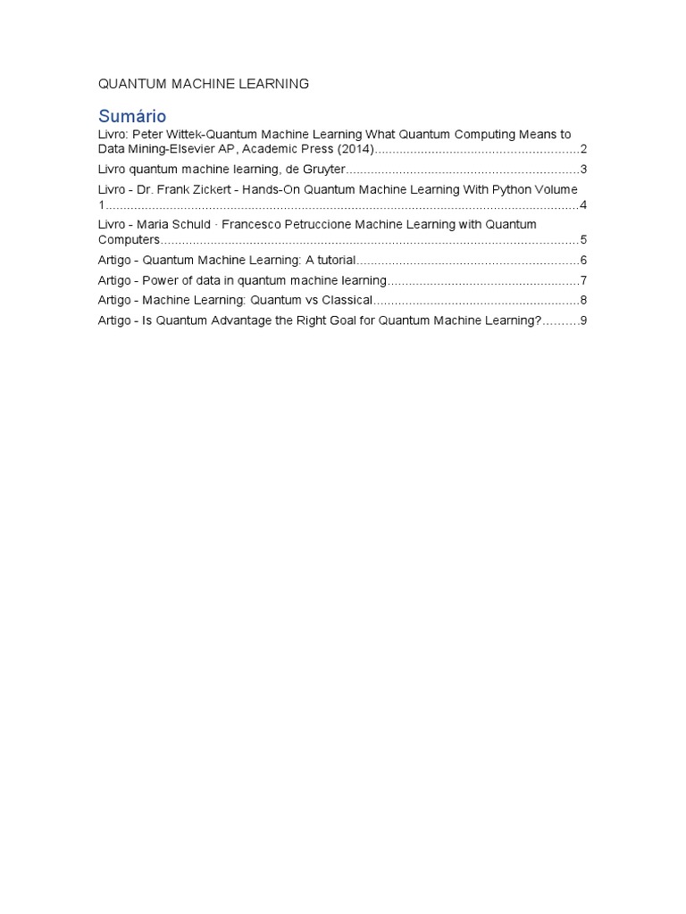 Quantum Machine Learning | PDF | Machine Learning | Quantum Computing