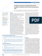 Association between menstrual cycle length and COVID-19 vaccination