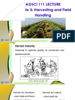 Agsci 111 Module 3 - Harvesting and Field Handling