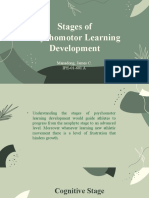 MANADONG 601A Stages of Psychomotor Learning Development and Elements of Practice