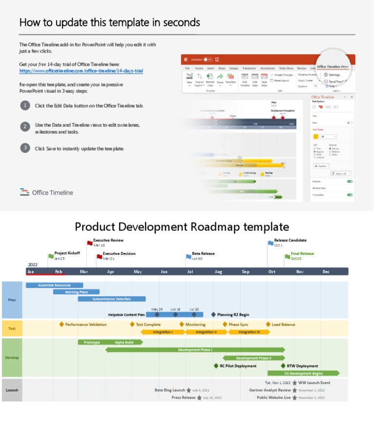 Product Development Roadmap Template Ws | PDF | Software Release Life ...