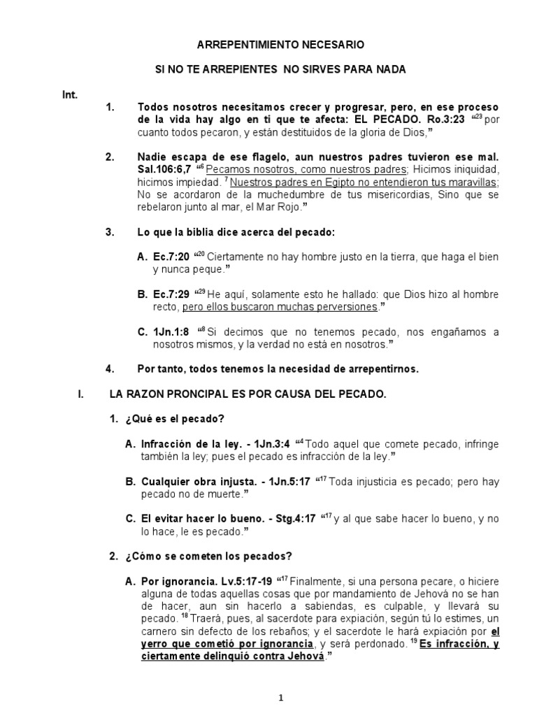 Por Qué Arrepentirse PDF Pecado Adán y Eva