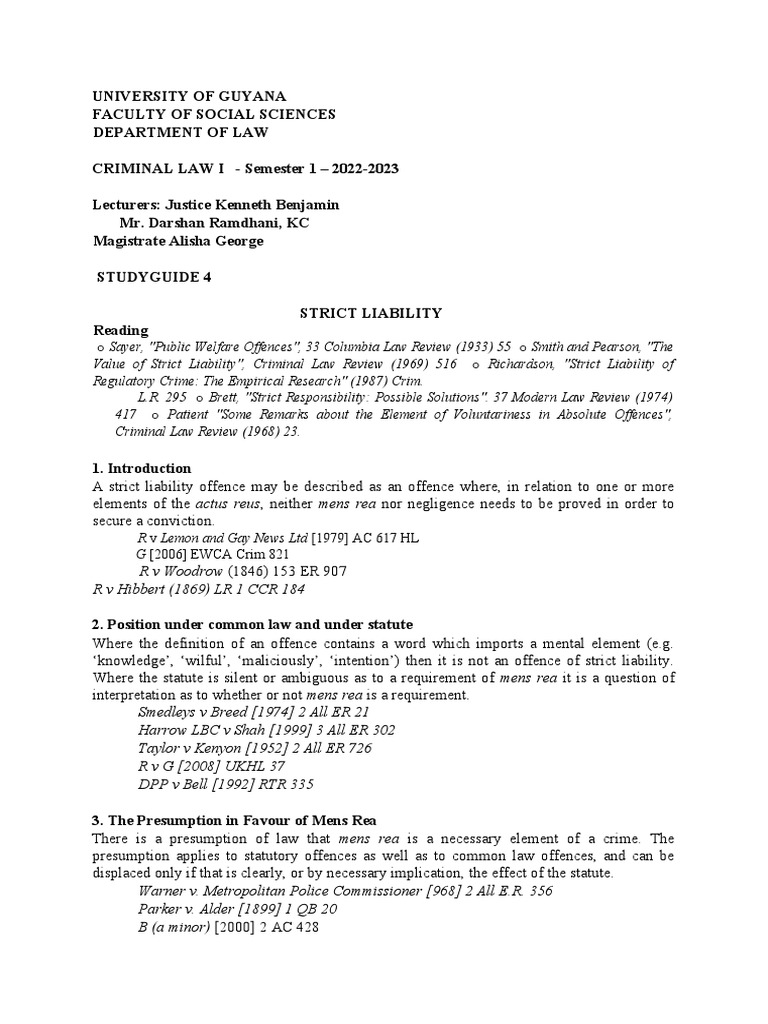 study-guide-4-strict-liability-pdf-mens-rea-criminal-law