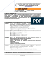 Plano de Ensino Ead Cinesiologia e Biomecânica