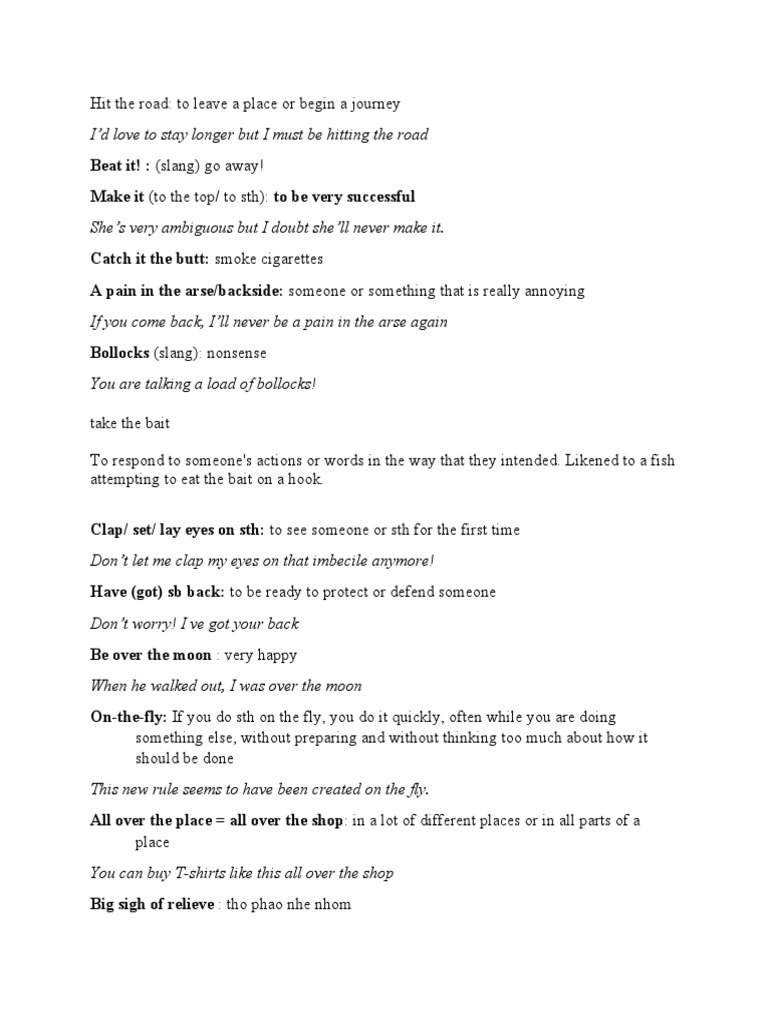 Phrases and Slangs PDF
