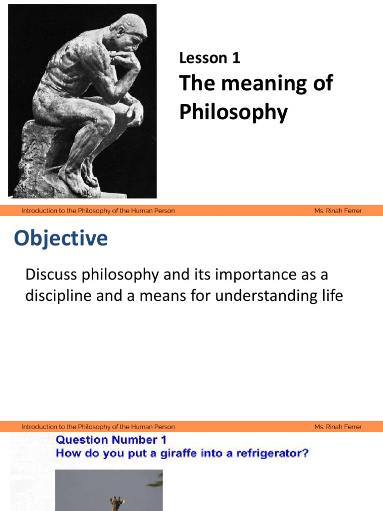 1. Intro to Philo Meaning of Philosophy PDF