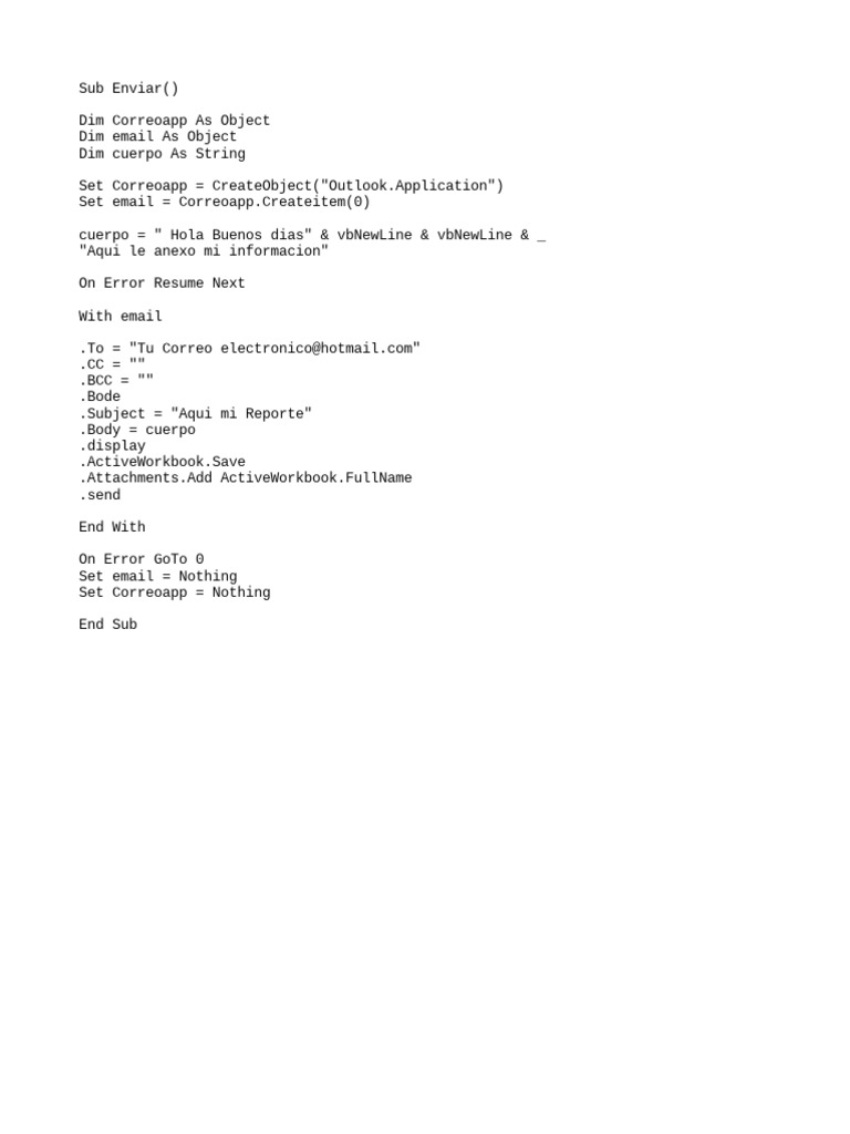 Outlook Email Automation Script | PDF