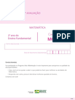 Avaliação de Matemática com 19 questões para alunos do 2o ano do Ensino Fundamental