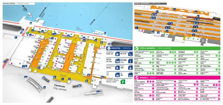 Plattegrond Amsterdam CS PDF Food And Drink Foods