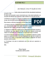 Carta para Padres Encuentro de Niños (As)