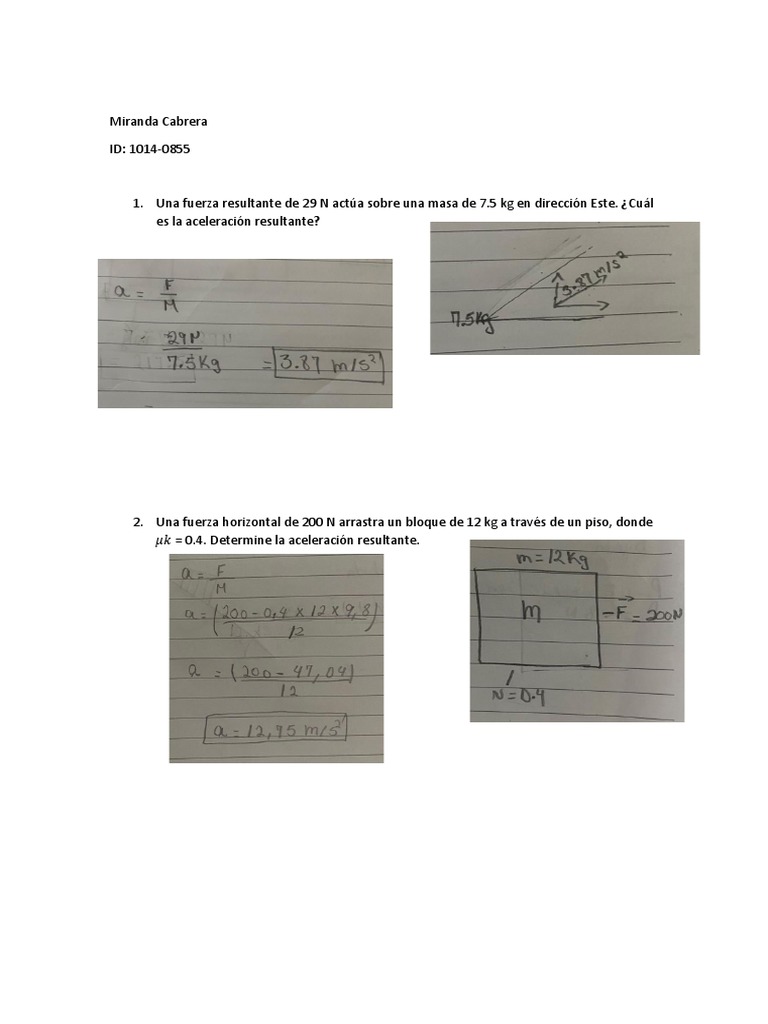 Ejercicios De Mecánica Pdf