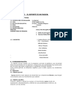 Plan de Trabajo de Deporte