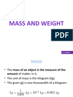 2.1. Mass and Density