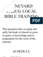 Local Bible School Orientation