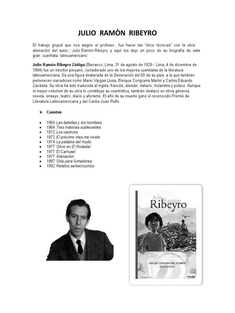 Biografía de Julio Ramón Ribeyro | PDF | Clásicos | Ficción general