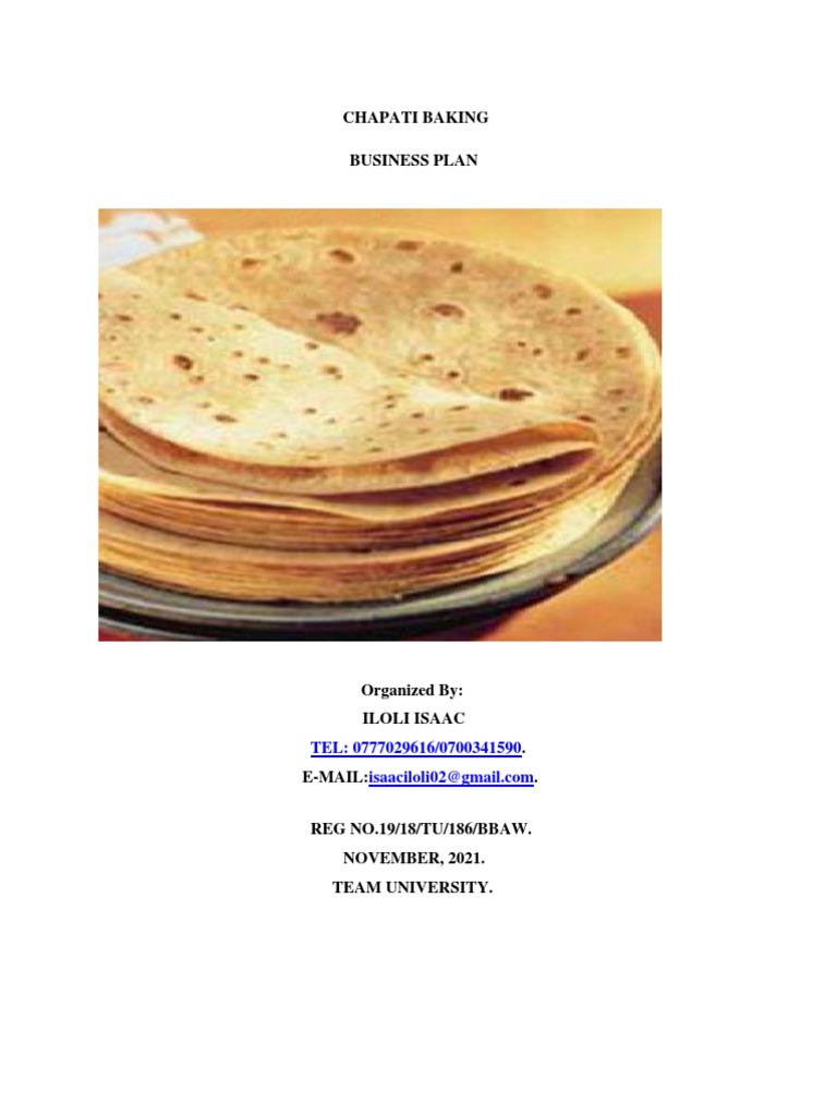 Chapati Business Plan for Mbale City | PDF | Retail | Foods