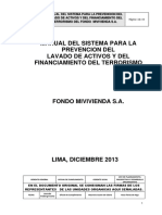 Manual Del Sistema para La Prevencion Del Lavado de Activos Y Del Financiamiento Del Terrorismo