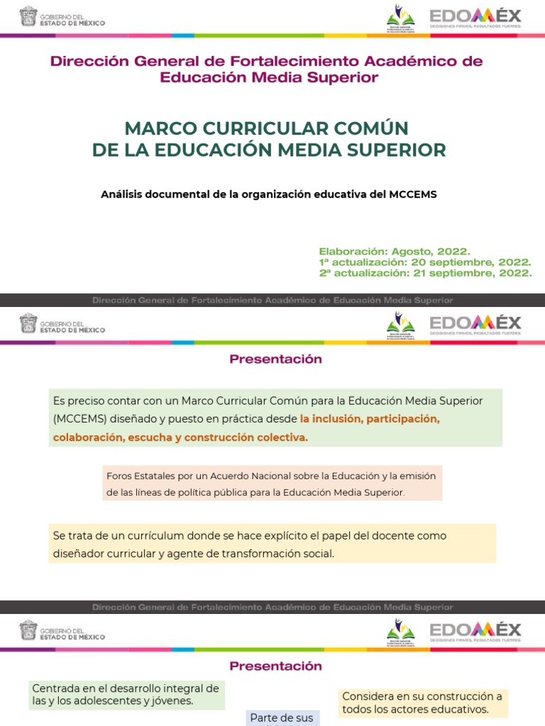Actualización del MCCEMS en Ciencias Naturales | PDF | Plan de estudios ...