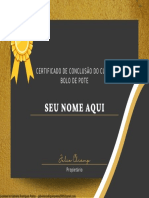 Certificado de Conclusão Do Curso Bolo de Pote Gabi