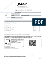 Comprovativo Inscrição Licenciatura Serviço Social 1o Ano