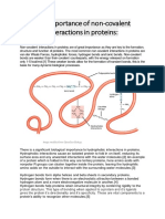 Importance of non-covalent bonds in protein structure