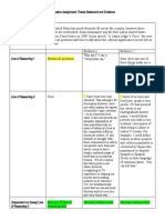 Formative Thesis Statement and Evidence-1