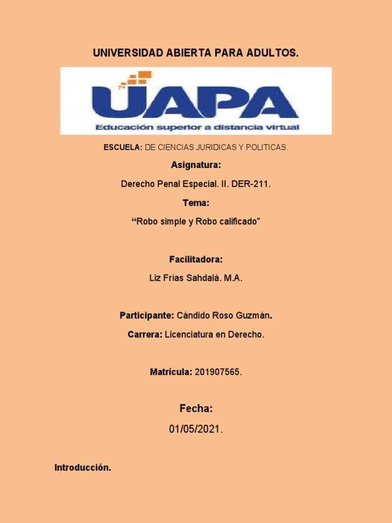 Encuesta Diagnóstica sobre Robo Simple y Robo Calificado | PDF