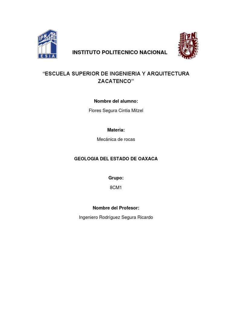 Geología y Magma en Oaxaca | PDF | Roca (geología) | Roca clástica