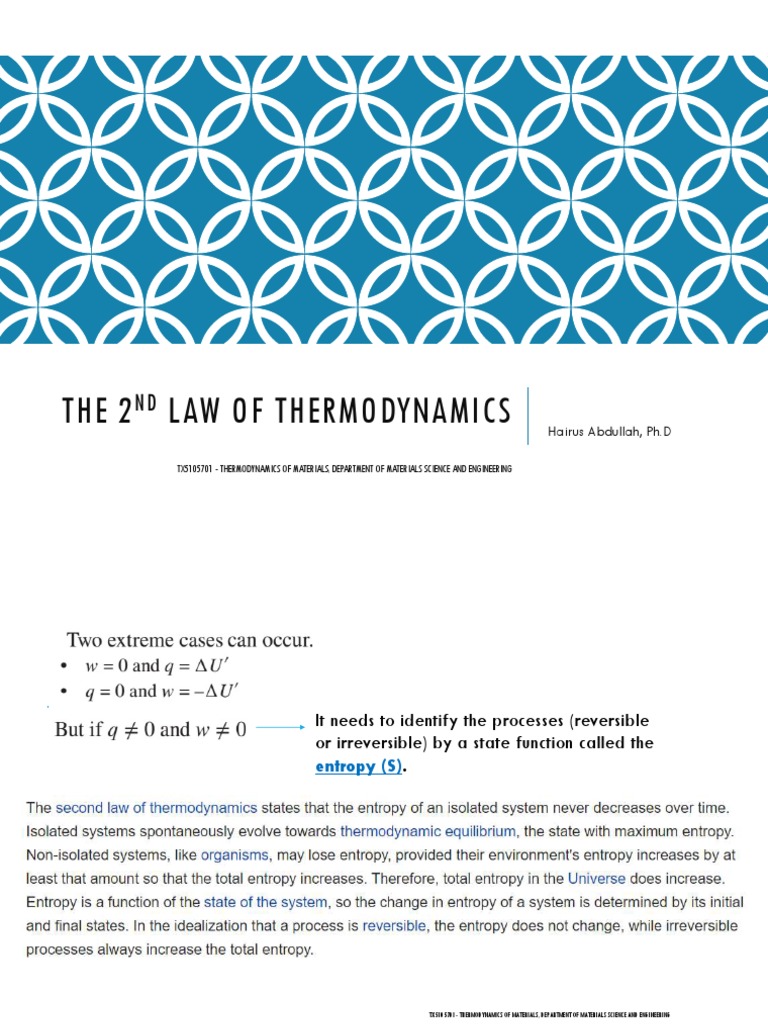 ATM-3 - The 2nd Law of Thermodynamics | PDF | Heat | Entropy