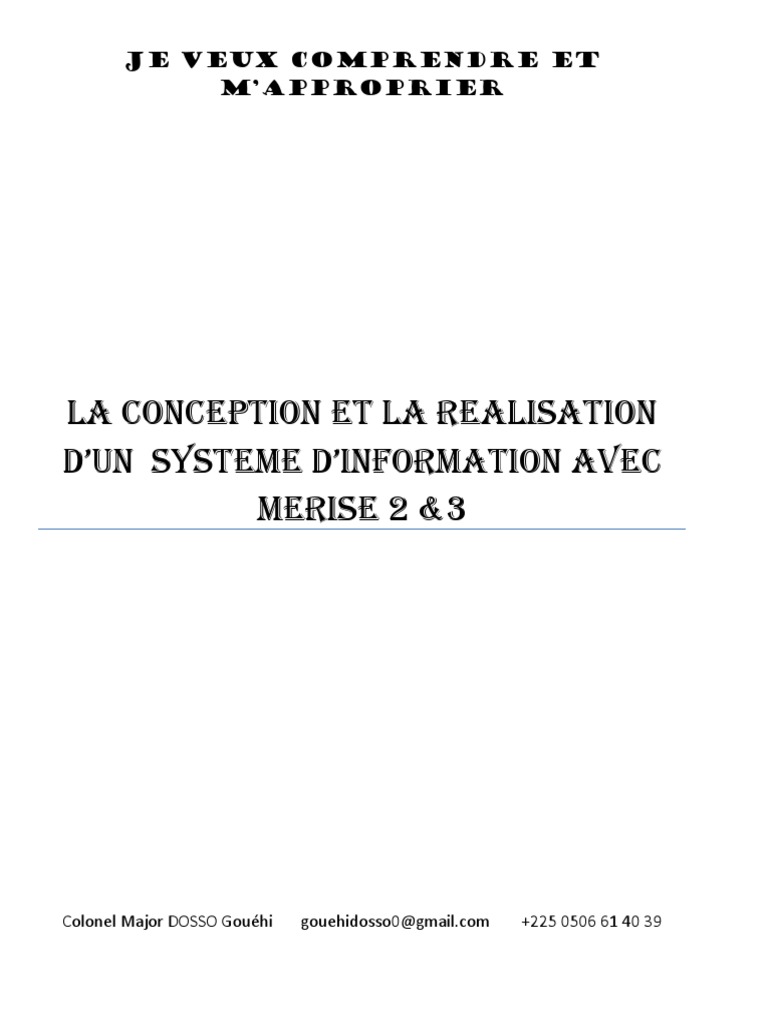 Système d'information avec MERISE | PDF | Informatique | Comptabilité