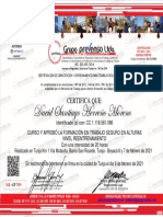 Certificado Grupo Prevenso