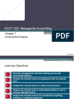 ACCT 202: Analyzing Incremental Costs for Managerial Decisions