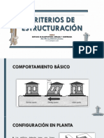 Criterios de Estructuración: Edificios de Mampostería Armada Y Confinada