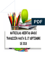 Matriculas 2019 Aviso