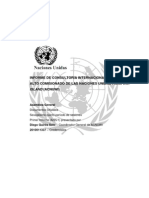 Informe de Consultoria Internacional para El Alto Ado de Las Naciones Unidas para Wir Island