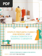 Steps of Fabric Sewing - Sleeping Garments